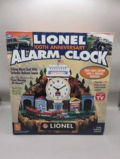 Vintage Lionel 100th Anniversary Alarm Clock Train Railroad Sounds Glow In Dark picture