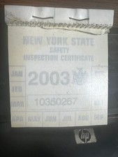 ORIGINAL NYS , NY State Inspection Sticker 2003 picture