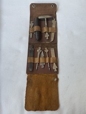 Antique Early 20th Century D.R.G.M. German Traveling Portable Tool Kit & Pouch picture