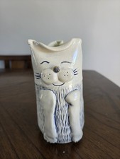 Vintage Puppy Dog or Cat Standing Figurine Pottery 6