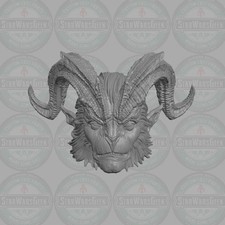Faun v1 Faunus custom head for 1:18 1:12 1:10 & 1:6 fantasy action figures picture