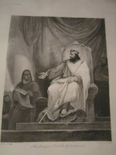 ANTIQUE ENGRAVING - CHARLEMAGNE   - DOCS picture