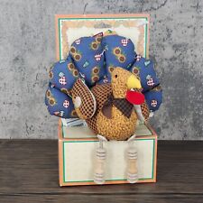 Adorable Handcrafted Homespun Creations Thanksgiving Turkey Patchwork Decoration picture