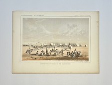 1855 John Mix Stanley Distribution of Goods Assiniboines Lithograph Pacific RR picture