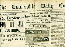 Newspaper Edwin Booth Theatre Ad John Wilkes Booth Brother Evansville 1882 picture