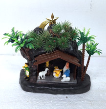 Vintage Bethlehem Nativity Manger Christmas Scene~Plastic Blowmold~Hong Kong picture