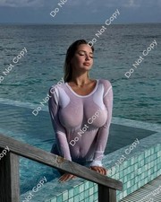8x10 MARY NABOKOVA GLOSSY PHOTO picture print busty blonde bikini bra model picture