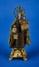 Statue Madonna Of Carmine Holy Dress 26 3/8in Art Holy Sculpture picture