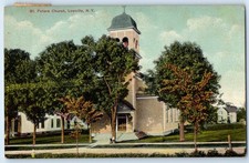 1911 Lowville New York Vintage Postcard St. Peters Church Chapel Building Posted picture