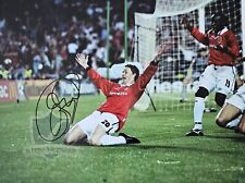 Ole Gunnar Solskjær MANCHESTER UNITED Signed 16x12 Photo OnlineCOA AFTAL picture