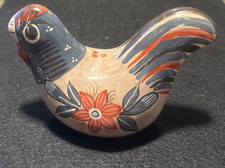 Vintage Tonala Mexican Pottery Bird Chicken hand-painted folk art hen picture