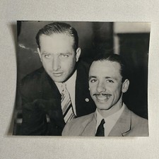 Juan Manuel Fangio with Oscar Alfredo Galvez Racing Driver Photo Photograph 1942 picture