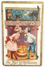 Antique 1909 L R Conwell Series No 248 Halloween Postcard The Joys Of Hallowe'en picture