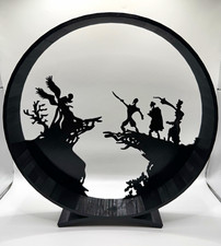 Black Round Silhouette Deathly Hallows Three Brothers and Death picture