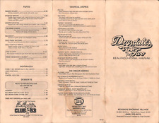 1989 DON DRYSDALE'S TWO vintage restaurant dining menu KEAUHOU-KONA, HAWAII picture