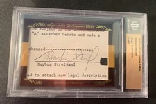 2011 LEAF CUT SIGNATURE EDITION BARBRA STREISAND AUTO AUTOGRAPH 2/2 SIGNED BAS picture