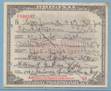 Antique 1933 Prohibition Form for medicinal Liquor Jamaica NY picture