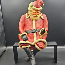 Vintage Frank Creech Signed Santa Claus Shelf Sitter Sculpture 1984 picture