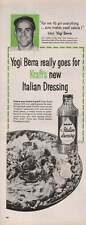 1956 Yogi Berra In KRAFT Italian Salad Dressing Print Ad picture