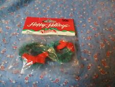 ksm. NIP Leewards Happy Holidays Christmas Wreaths with Bow About 1 3/4
