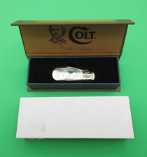 Rare Colt CT566 Mother of Pearl Small Lockback Folding Pocket Knife w/ Case picture