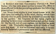 1849 California Fever Gold Rush Satire Remedy Historical Article Mining History picture