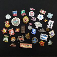 USSR Vintage Lot Of 32 Pins Soviet Union Russian Mockba Moscow Olympics picture