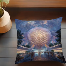 Disney Parks Inspired EPCOT Spaceship Earth Decorative Throw Pillow Case 18x18 picture