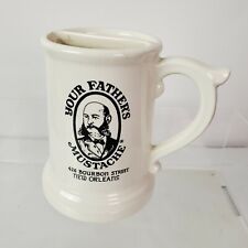 Vintage YOUR FATHER'S MUSTACHE New Orleans JAZZ CLUB Obsolete CERAMIC MAN MUG SN picture