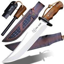 BAKOR Giant DogII 6mm 9CR18MOV steel survival hunting knife 16.4 inches, rose... picture