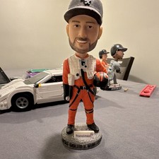 TransUnion Exclusive Resin Bobblehead Orange Racing Suit Black Cap Collectible picture