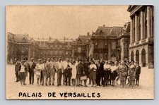 Vintage RPPC Palais de Versailles France Group Photo Tourists 1950s 1960s picture