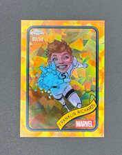 2025 Topps Chrome Marvel #56 Franklin Richards Doom Spider GOLD SAPPHIRE /50 picture