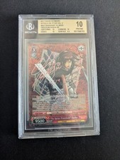 Signed Weiss Schwarz Attack on TitanVol.2 AOT/S50-053SP SP Sasha FOIL Beckett 10 picture