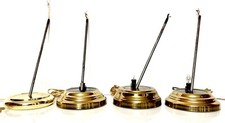 Vintage 3 Antique Brass & 1 Bright Brass Color Table Lamp Bases & Parts picture