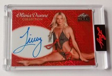 Olivia Livvy Dunne 2025 Leaf Metal Authentics Red Mojo On-Card Auto 2/4 Swimsuit picture