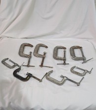 Lot Of ADJUSTABLE METAL C CLAMPS - 8 Total picture