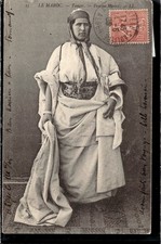 Morocco Tangier Moorish Woman Portrait 1905 litho PC picture