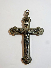 Vintage Jesus Christ Pendant Silver toned Great Gift Intricate Details Crucifix picture