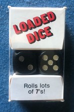 Magic Trick Apparatus REAL Loaded Dice FOR ENTERTAINMENT PURPOSES ONLY picture