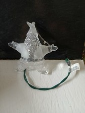 Vintage Star Santa Lit Up Tree Topper Ornament... picture
