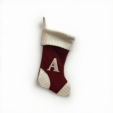 Target Wondershop Red Initial V Monogram Christmas Stocking White Letter V 18 In picture