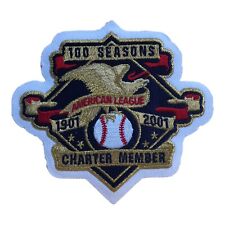 2001 AMERICAN LEAGUE 100 YEARS CHARTER MEMBER OFFICIAL MLB BASEBALL JERSEY PATCH picture