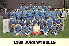 NC 1980 DURHAM BULLS Minor League Baseball Team WENDYS Advertising 6x9 postcard picture