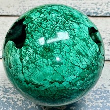 7.1 lb Natural Malachite Crystal Sphere Ball Polished Green Stone Display picture