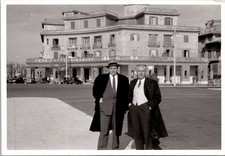 Lido di Ostia Rome Italy Gran Caffè Miramare Dapper Men 1950s Vintage Photo 2 picture
