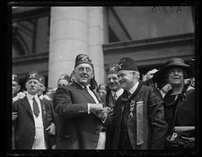 Photo:Shriners Men Fezzes Handshake 1910s Lodge Ceremony picture