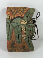 Antique Asian Hand carved Wood Sloth Ceremonial Bell painted WOW picture