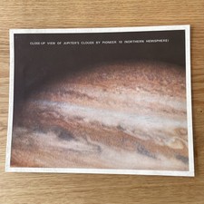 Vintage NASA Pioneer 10 Jupiter Clouds Official Lithograph Ames Research picture