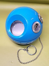 VINTAGE 1970s BLUE PANASONIC BALL R-70 PANAPET TRANSISTOR RADIO - WORKING picture